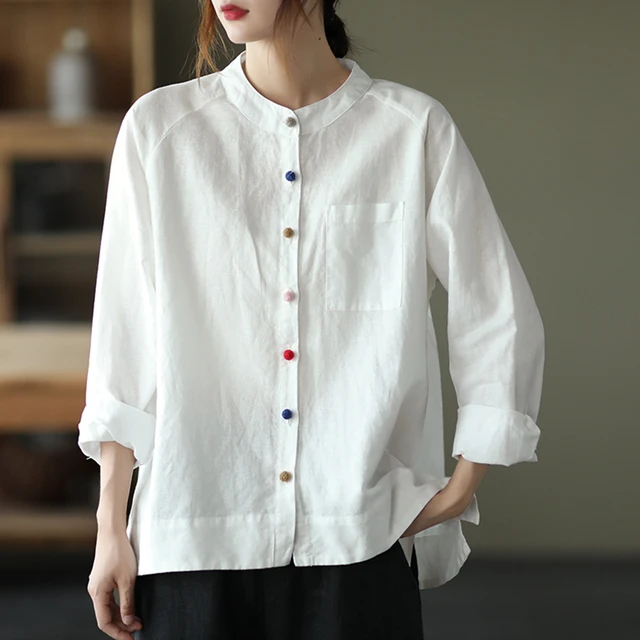 women linen shirt