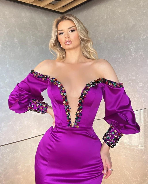 purple special occasion dresses