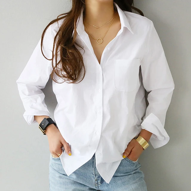 women white button down shirt