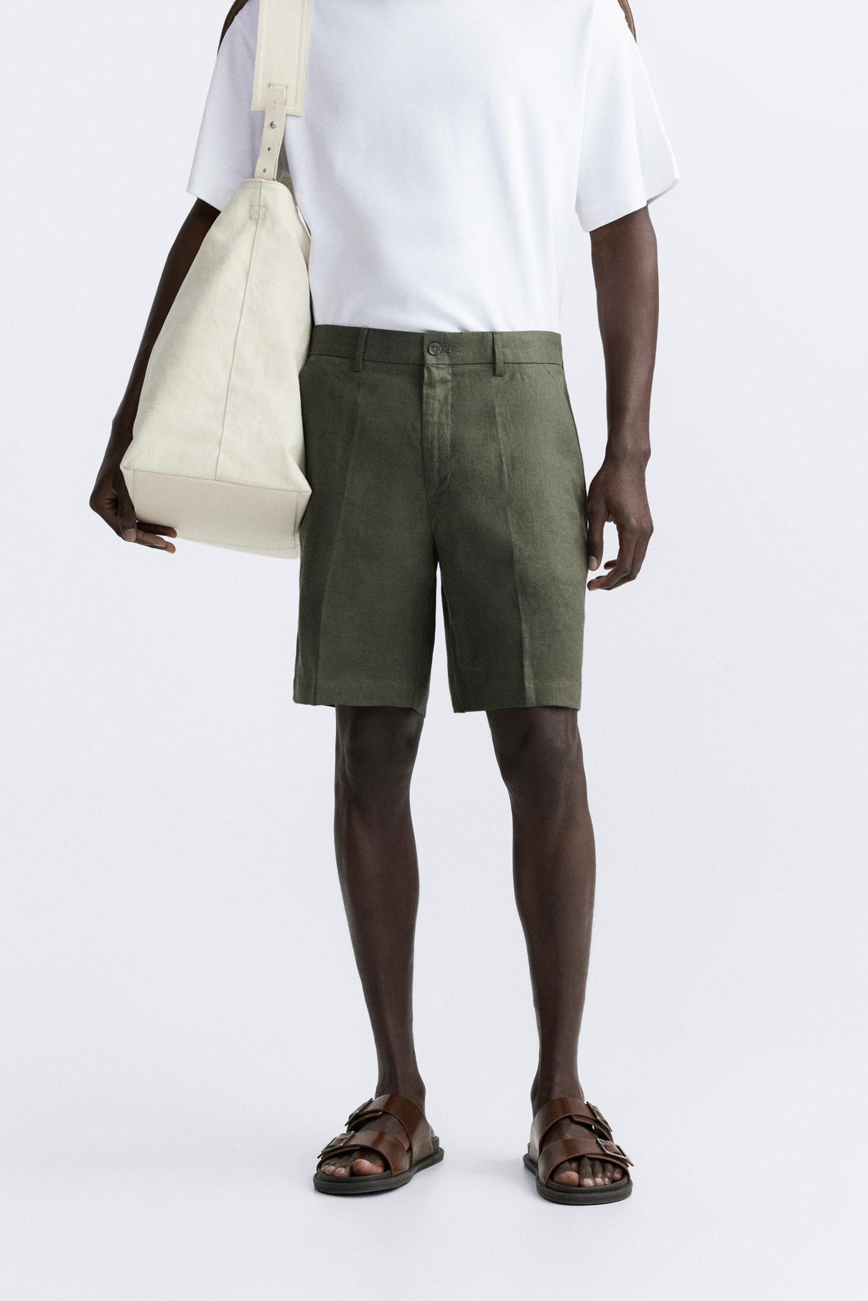 men linen shorts