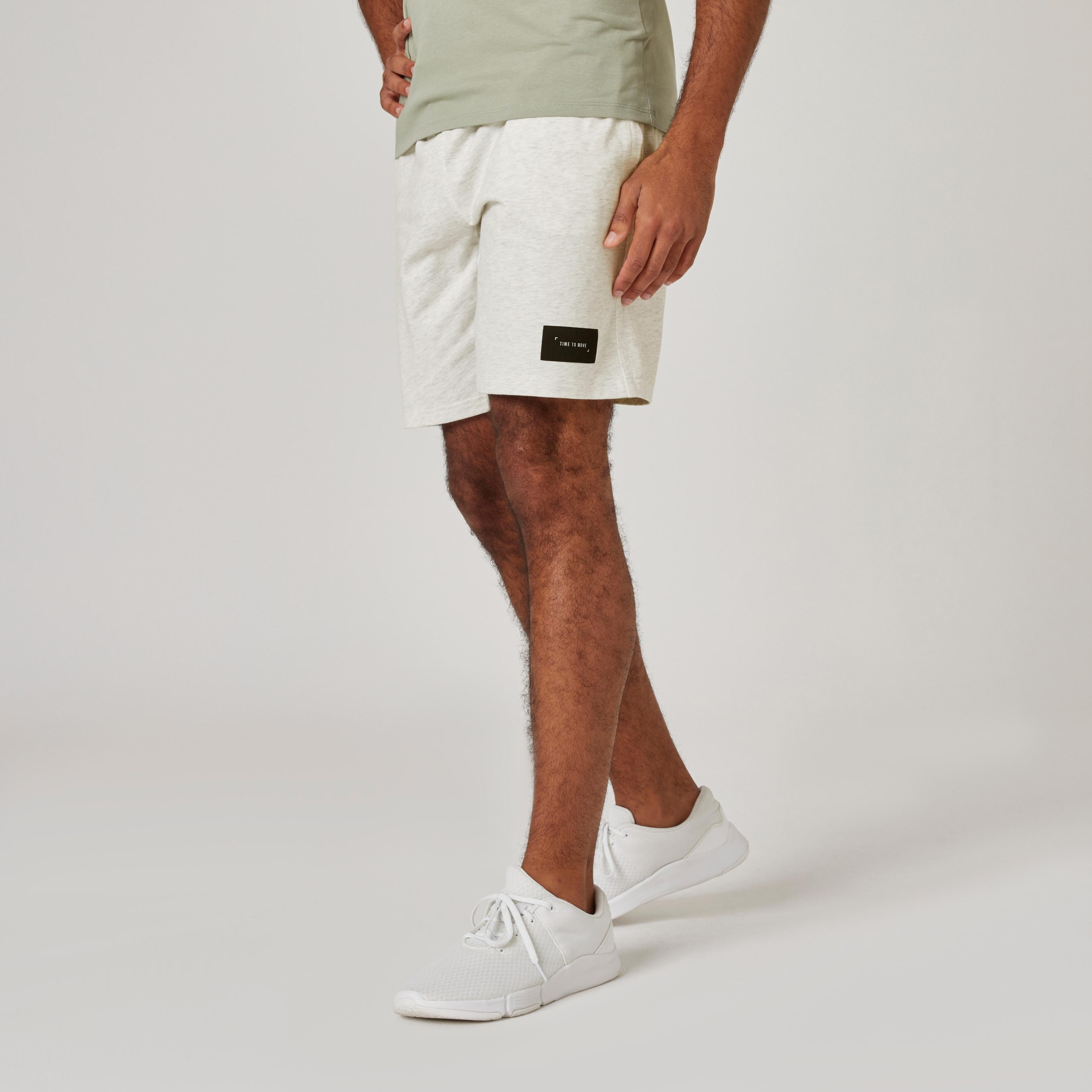 white mens shorts