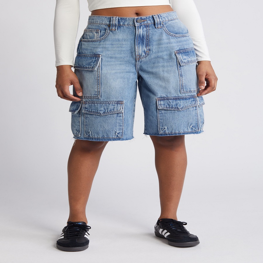 Denim Cargo Shorts