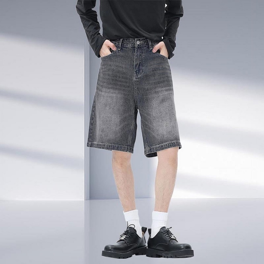 Wide Leg Denim Shorts