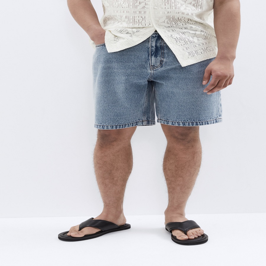 Loose Fit Denim Shorts