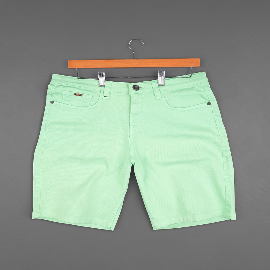 Green Denim Shorts