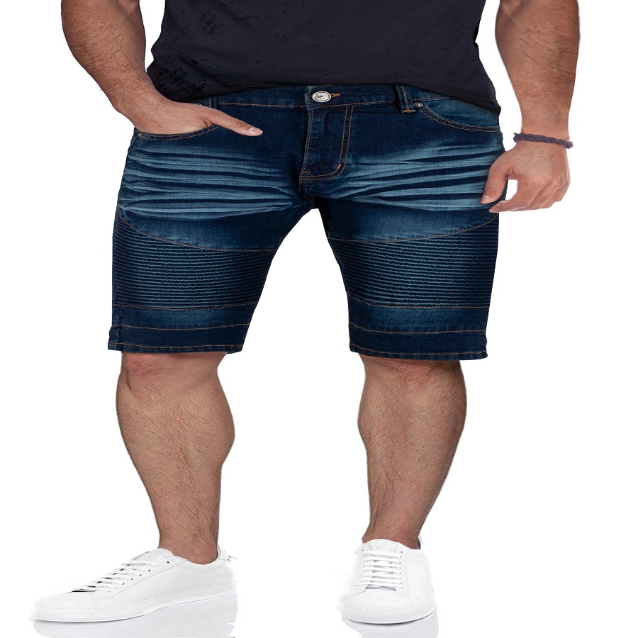 Mid-Length Denim Shorts