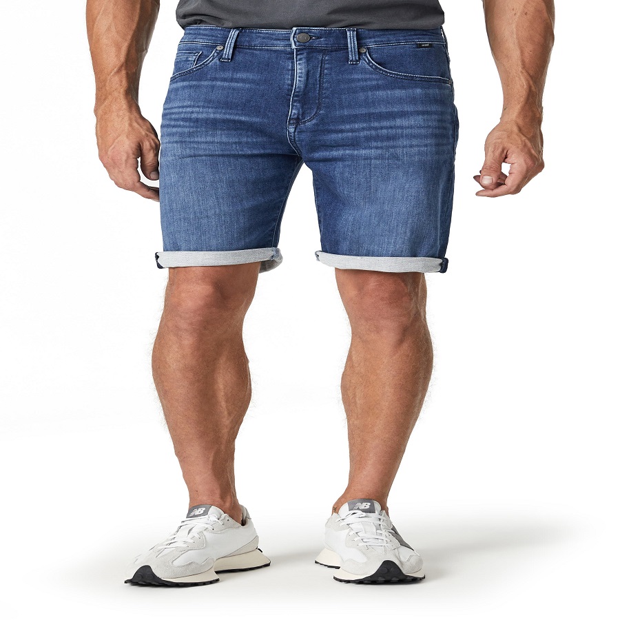 Mid-Length Denim Shorts