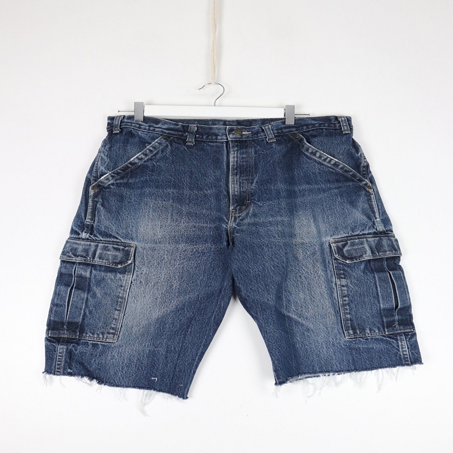 Mens Denim Cargo Shorts