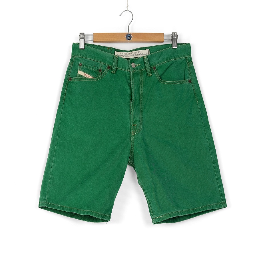 Green Denim Shorts