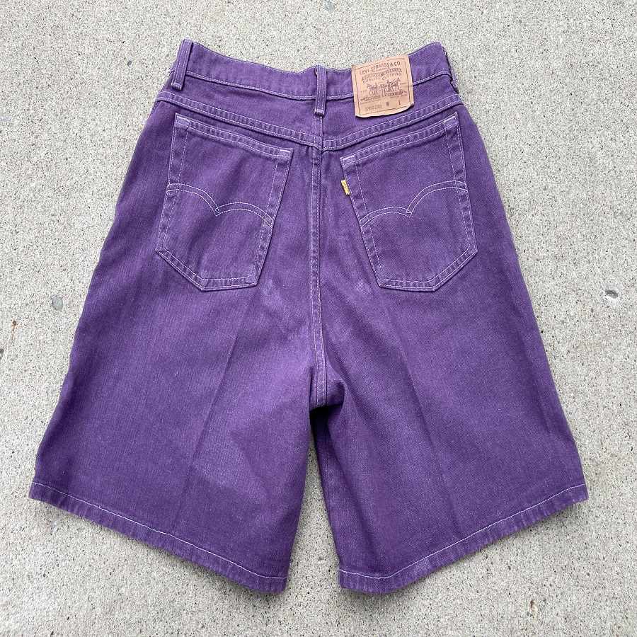 Purple Denim Shorts