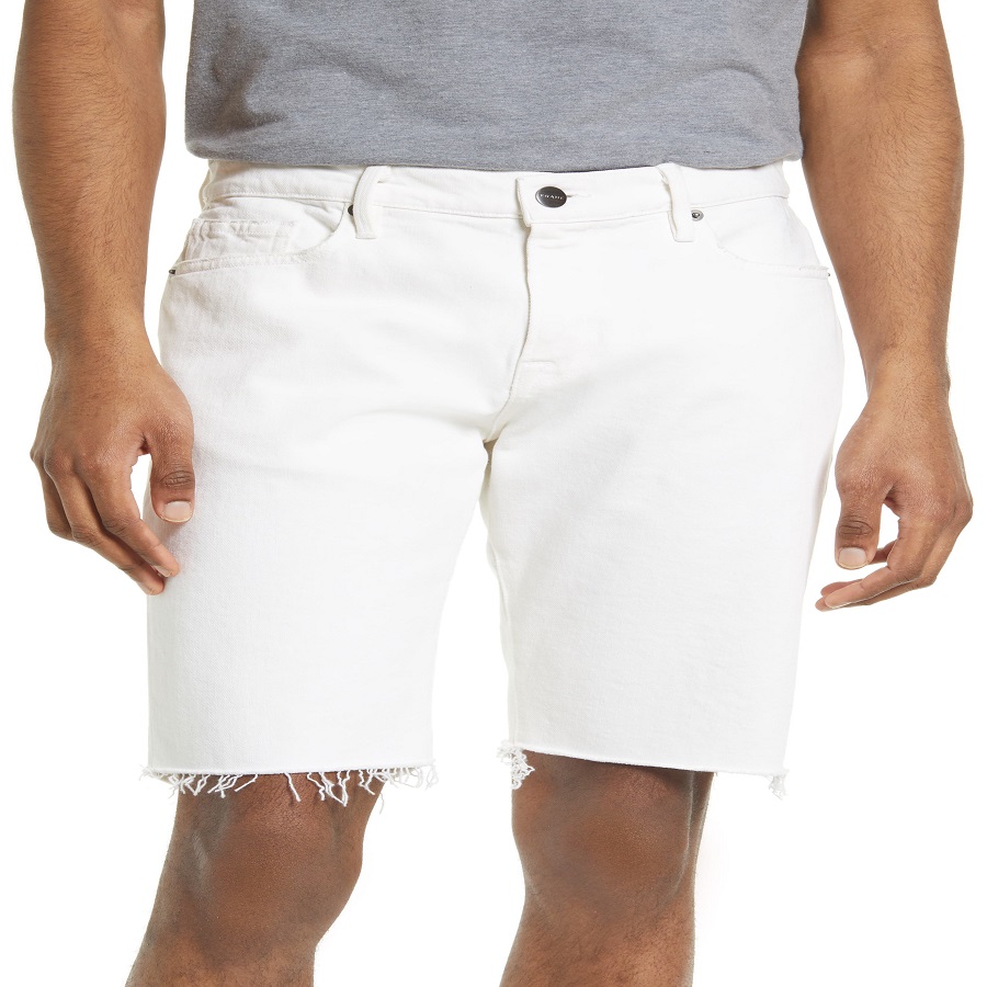 Mens White Denim Shorts