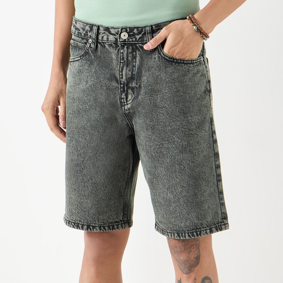  Relaxed Denim Shorts