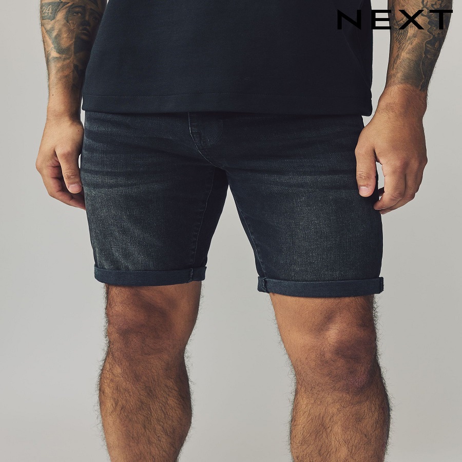 Black Denim Shorts Men