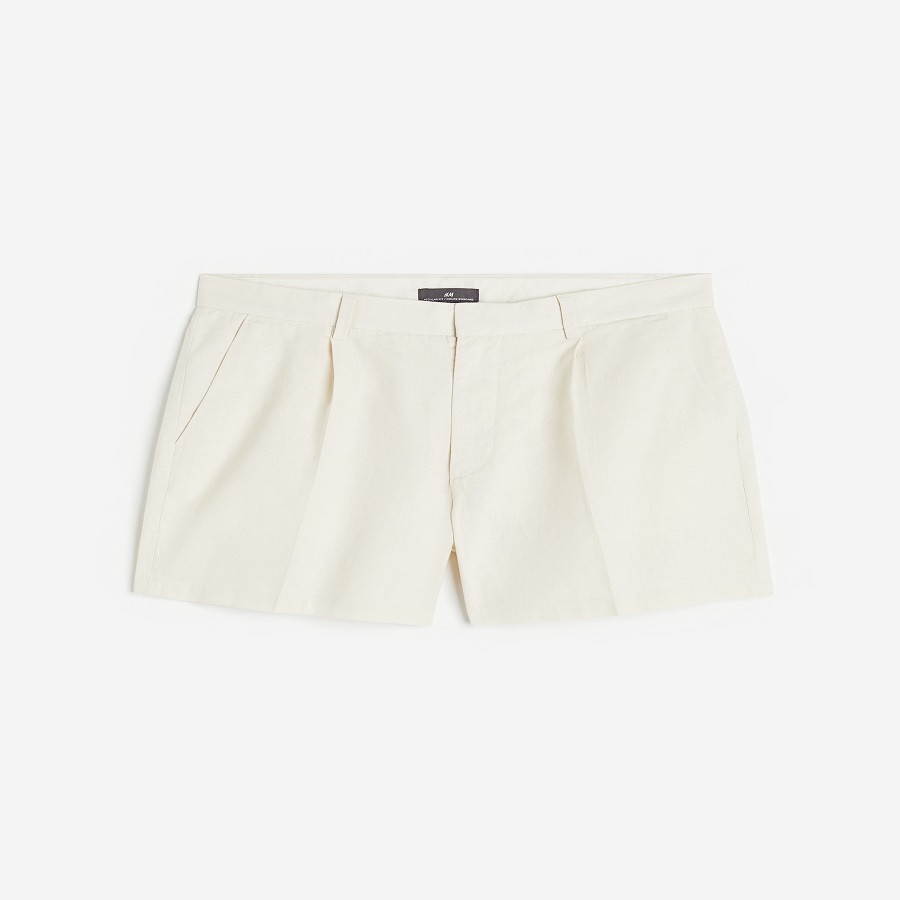 White Tailored Shorts